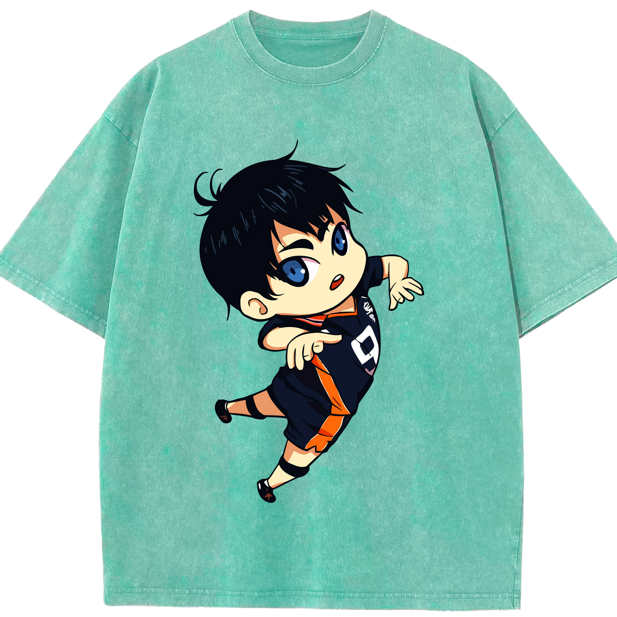 （画像用） ハイキュー!! Haikyu!! 綿100% ヴィンテージ風 半袖Tシャツ（フロントプリント）
